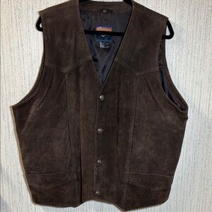 Cripple Creek Chocolate Brown Suede Vest sz XXL